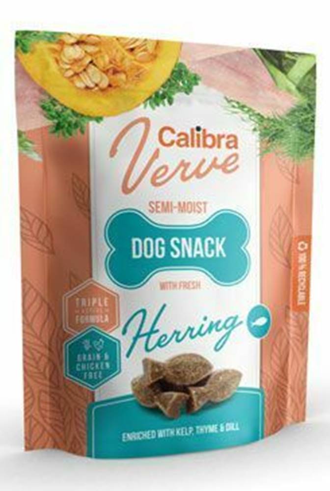 Calibra Calibra Dog Verve Semi-Moist Snack Čerstvý sleď 150g