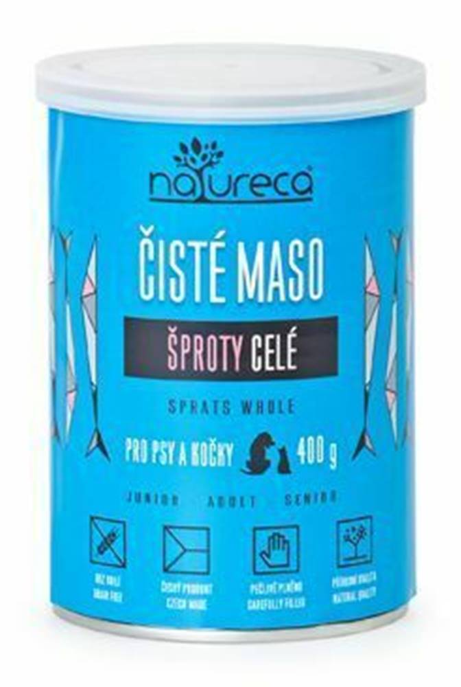 NATURECA NATURECA šproty v konzerve pre mačky, pre psy 400g