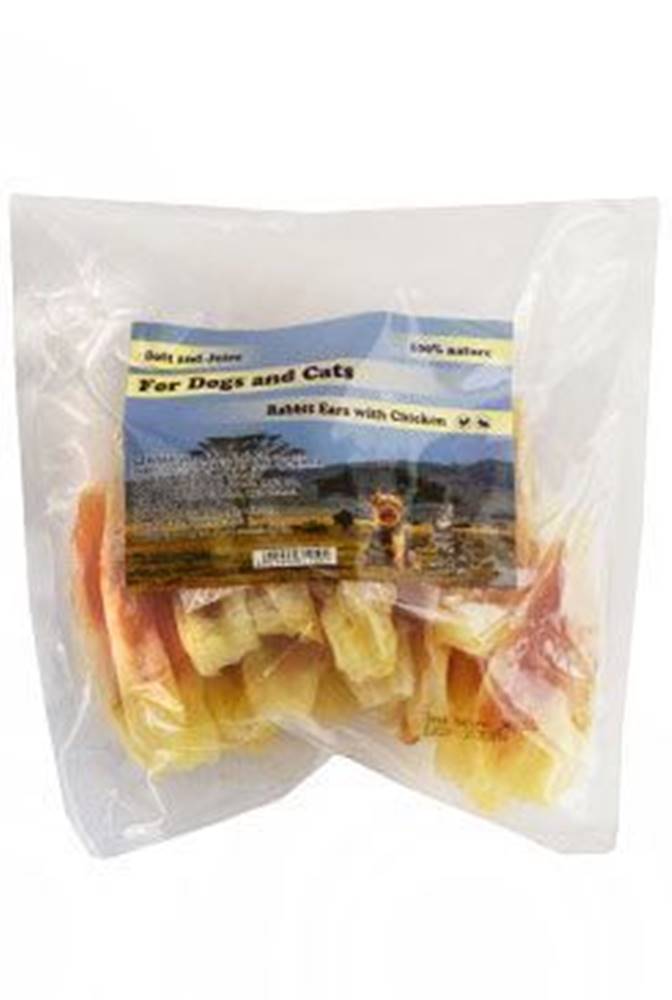 For Dogs and Cats Delikatesa Králičie ucho plnené kuracím mäsom 230g