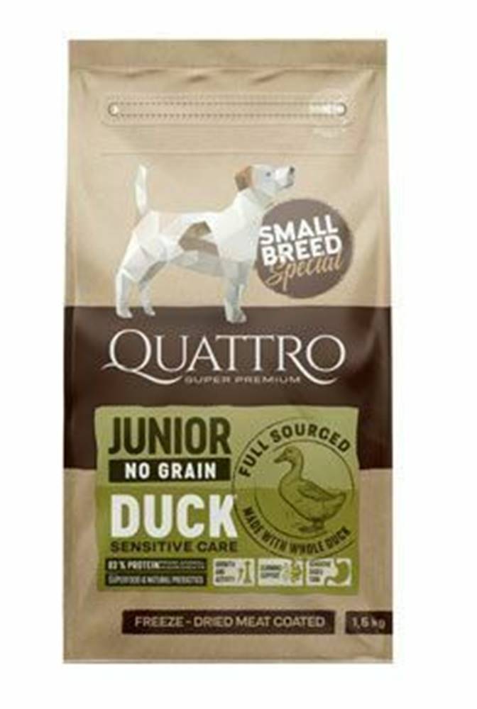 Ostatní QUATTRO Dog Dry SB Junior Duck 1,5kg