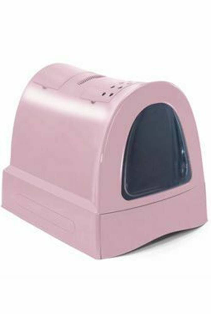 IMAC Toaleta pre mačky s výsuvnou zásuvkou na podstielku Ružová IMAC