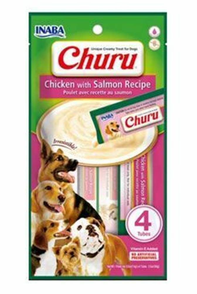 Churu Churu Dog Kuracie mäso s lososom 4x14g