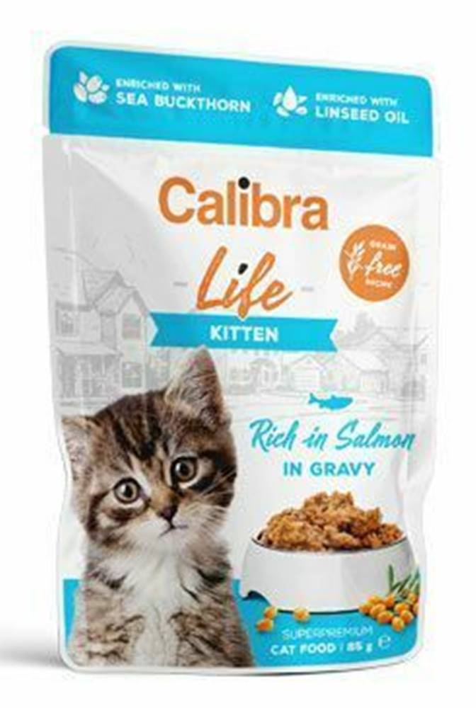 Calibra Calibra Cat Life Kitten Losos v omáčke 85g