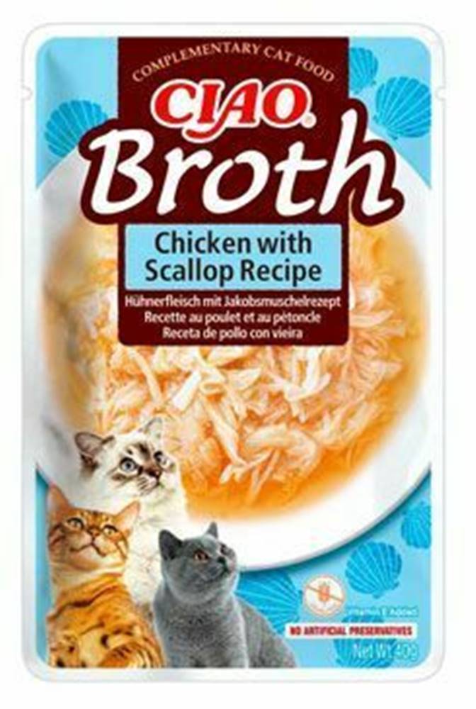 Churu Churu Cat CIAO Broth Chicken with Scallop Recipe 40g