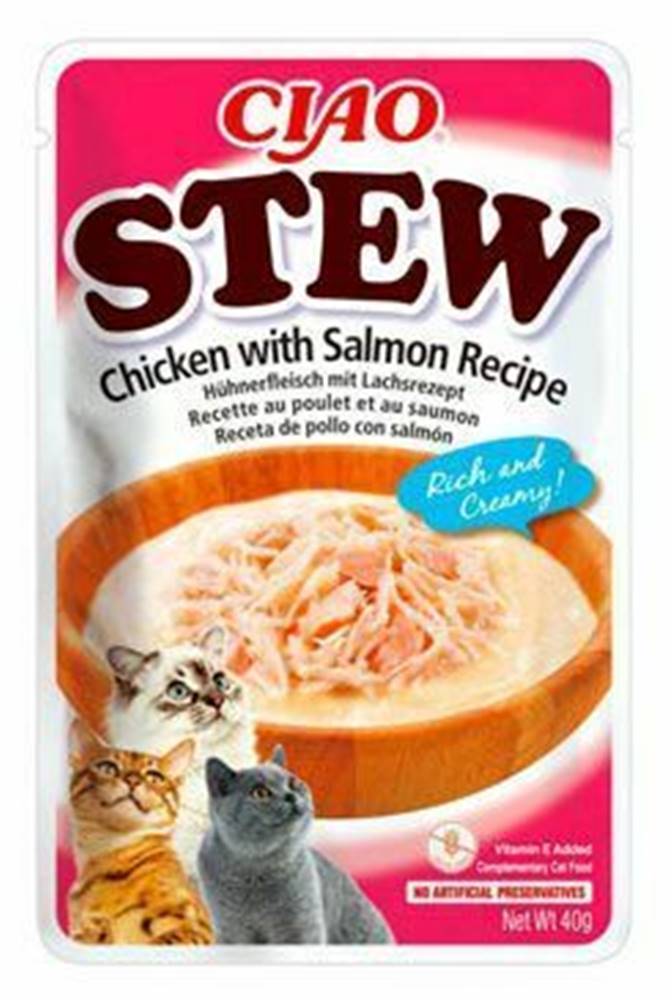 Churu Churu Cat CIAO Stew Chicken with Salmon Recipe 40g