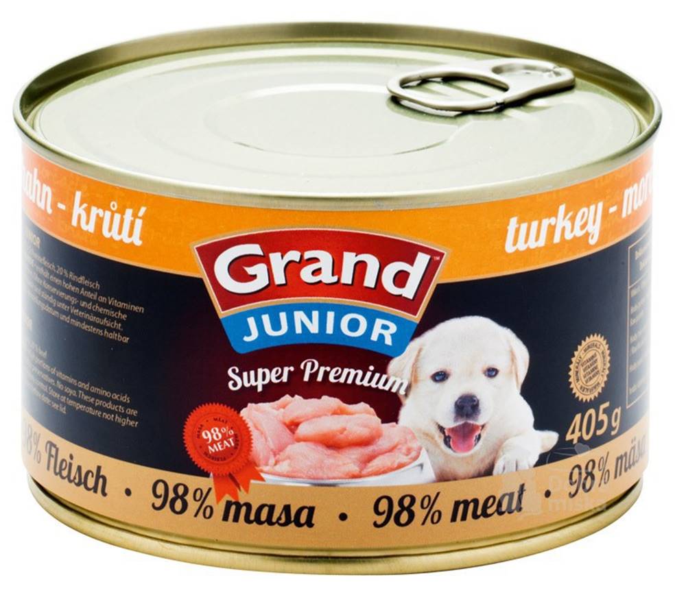 Grand GRAND konz. Superpremium Junior pes morčacie 405g
