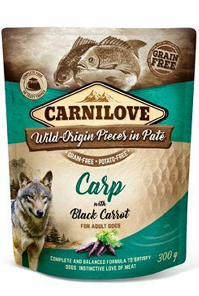 Carnilove Carnilove Dog Pouch Paté Carp & Black Carrot 300g