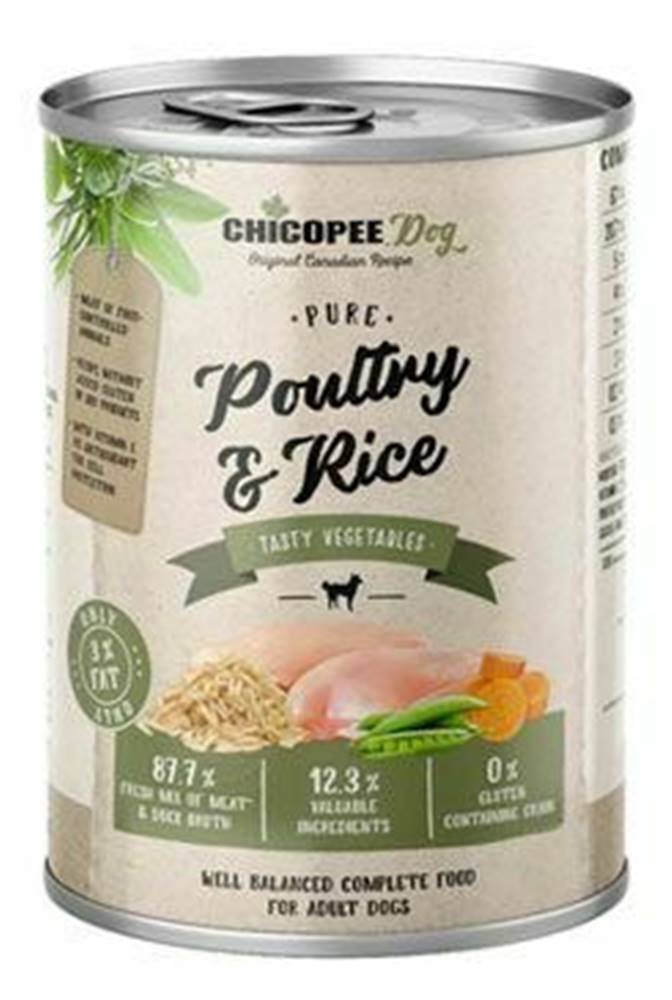 CHICOPEE Chicopee Dog Cons. Pure Poultry&Rice 400g