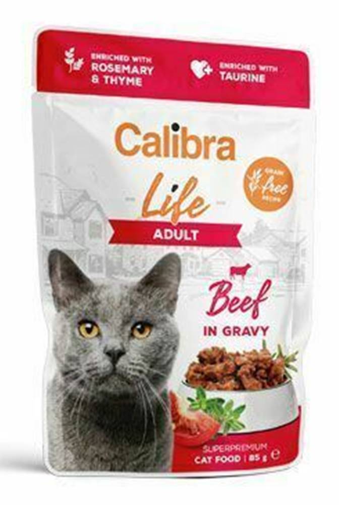 Calibra Calibra Cat Life kapsula Adult Hovädzie mäso v omáčke 85g