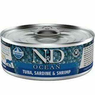 N&D CAT OCEAN Adult Tuniak a sardinky a krevety 70g