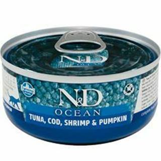 N&D CAT OCEAN Adult Tuniak a treska a krevety a tekvica 70g