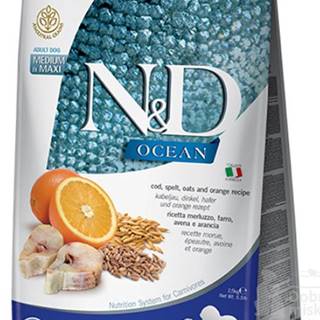 N&D OCEAN DOG LG Adult M/L Codfish & Orange 12kg